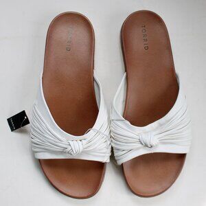 Torrid Women's White Twist Knot Slide Comfort Sandals (WW) Size 13 NWT